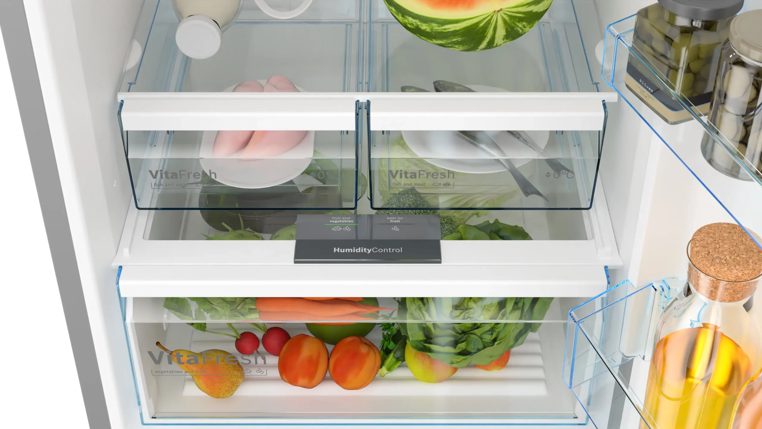 Bosch KGN55VI20Z Series 4 Freestanding Fridge-freezer (Bottom freezer) 186 x 70 cm Stainless steel KGN55VI20Z - Image 3