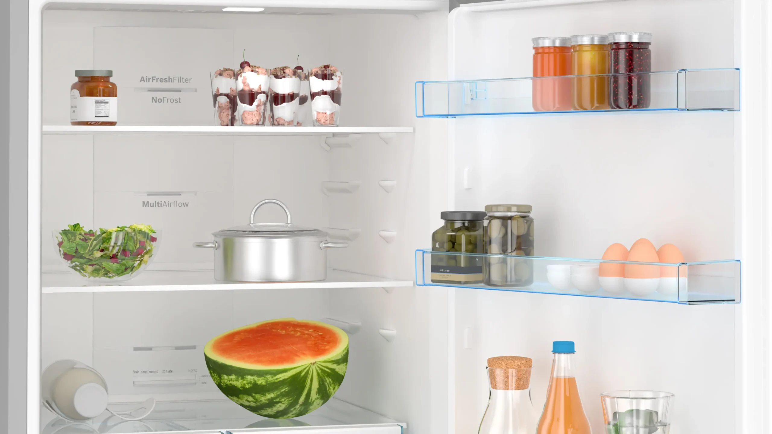 Bosch KGN55VI20Z Series 4 Freestanding Fridge-freezer (Bottom freezer) 186 x 70 cm Stainless steel KGN55VI20Z - Image 2