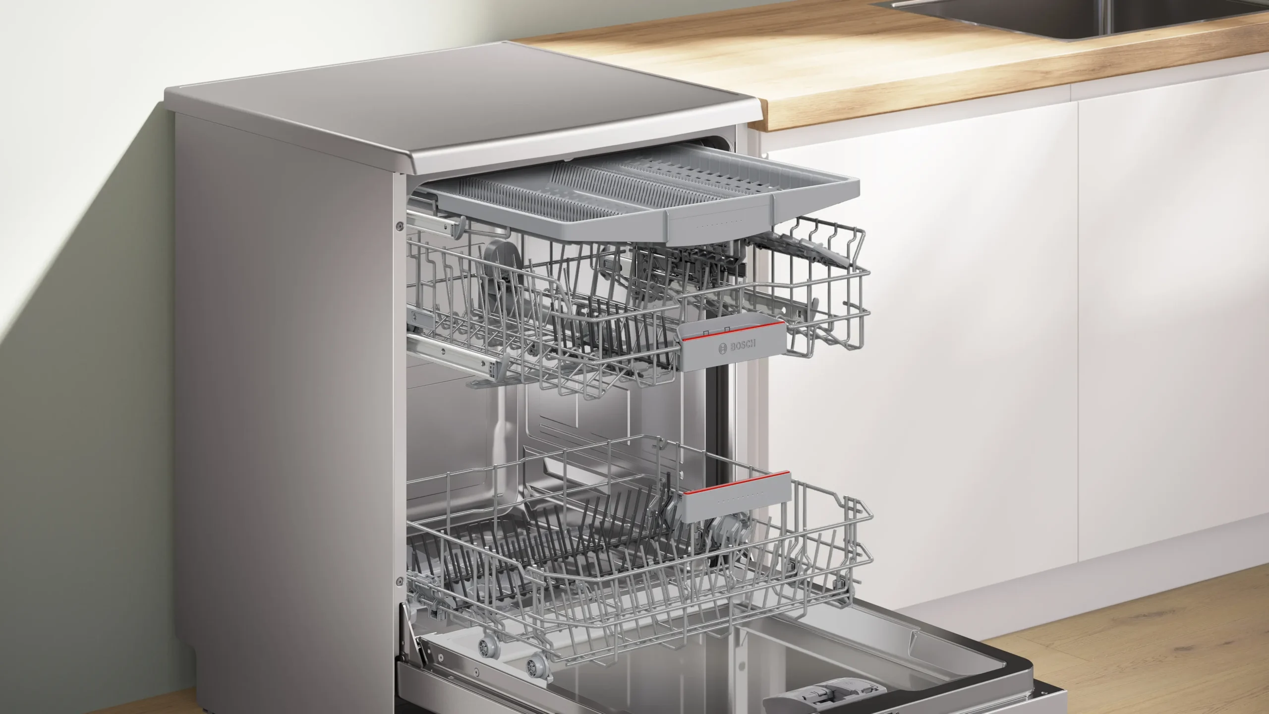 Bosch SMS46NI00Z Series 4 Freestanding Dishwasher 60 cm Brushed steel anti-fingerprint SMS46NI00Z - Image 3