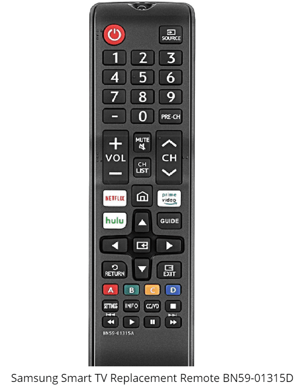 Samsung Smart TV Replacement Remote BN59-01315D