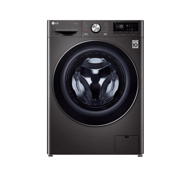 LG F4V9BWP2E 12kg Black Steel Front Loader Washing Machine F4V9BWP2E