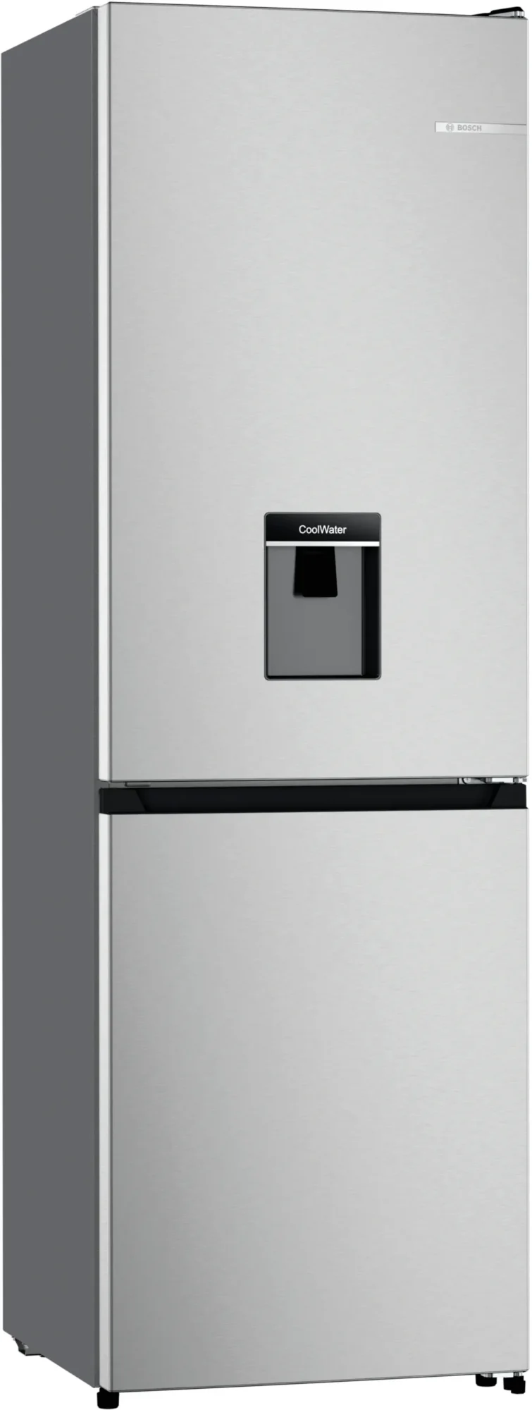 Bosch Series 4 Freestanding Fridge-freezer (Bottom freezer) 185.9 x 59.5 cm Inox-look KGW36NL2AZ