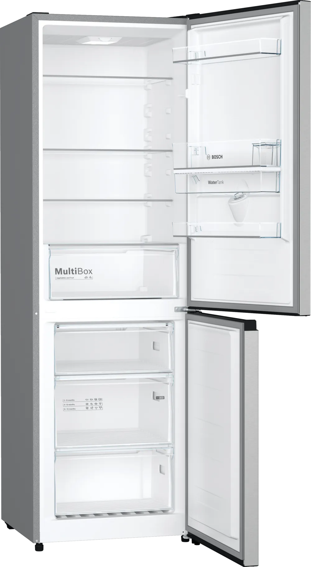 BOSCH FREESTANDING KGW36NL2AZ COMBI FRIDGE/FREEZER (304L) – SILVER - Image 4