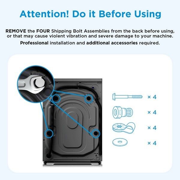 Midea 10kg Front Loader Washing Machine MF200W100WB-T - Image 3