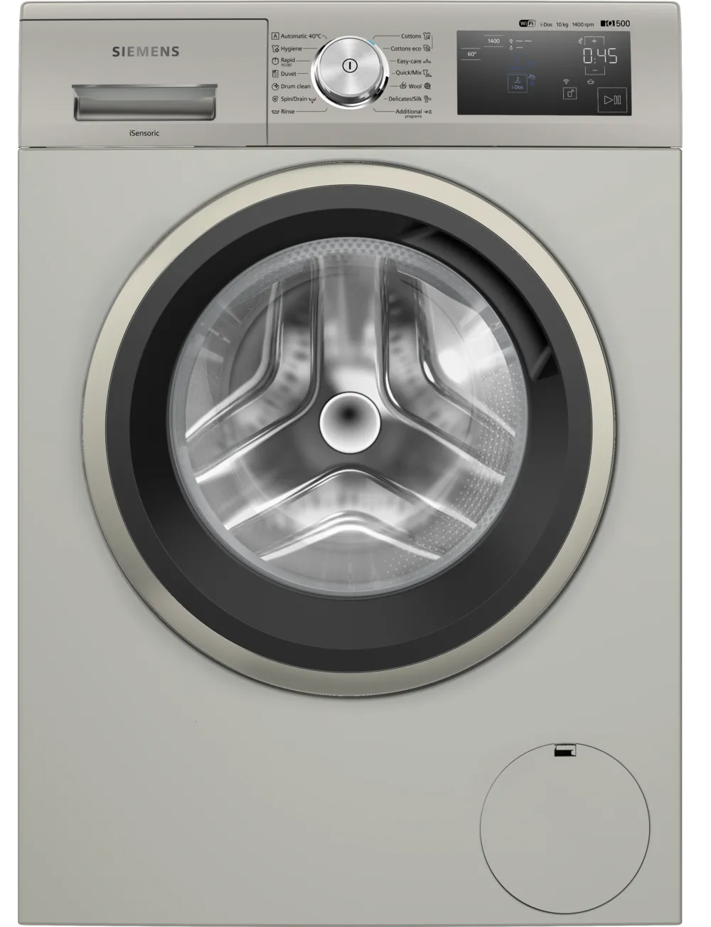 Siemens WA14LPHSZA iQ500 Frontloader Washing Machine 10 kg , Silver inox WA14LPHSZA