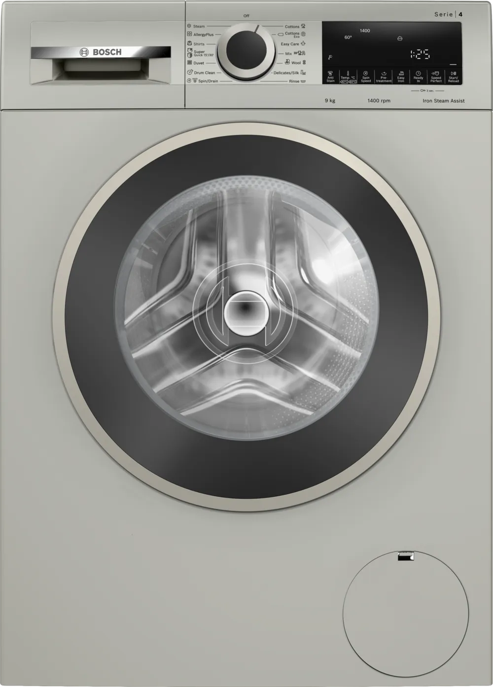 BOSCH Series 4 Frontloader Washing Machine 9 kg , Silver inox WGA1440XZA
