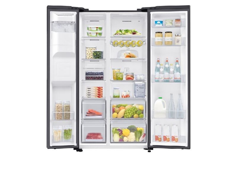 Samsung 617L Gentle Black Side by Side Fridge Freezer – RS64DG53R3B1FA - Image 2